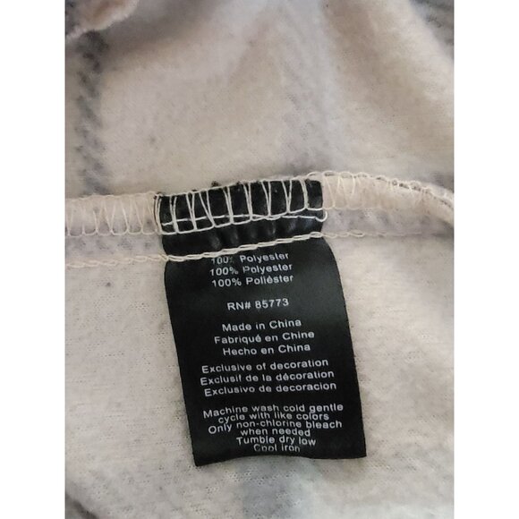 ONeill Womens Plaid Snap-Up Fleece Jacket M Beige & Gray - Picture 4 of 4